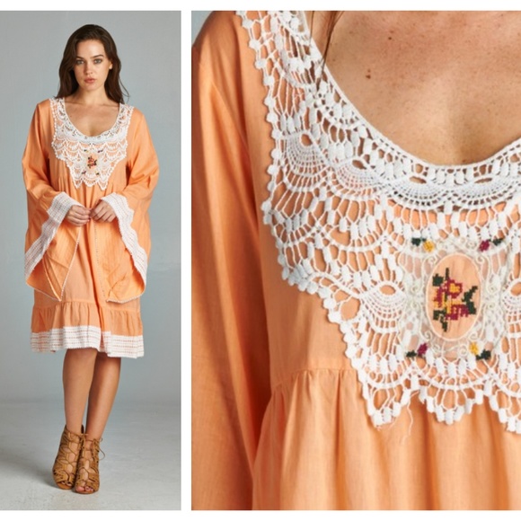 Yummy Peach LARGE SIZE Tunic/Dress-NEW! - Picture 1 of 4